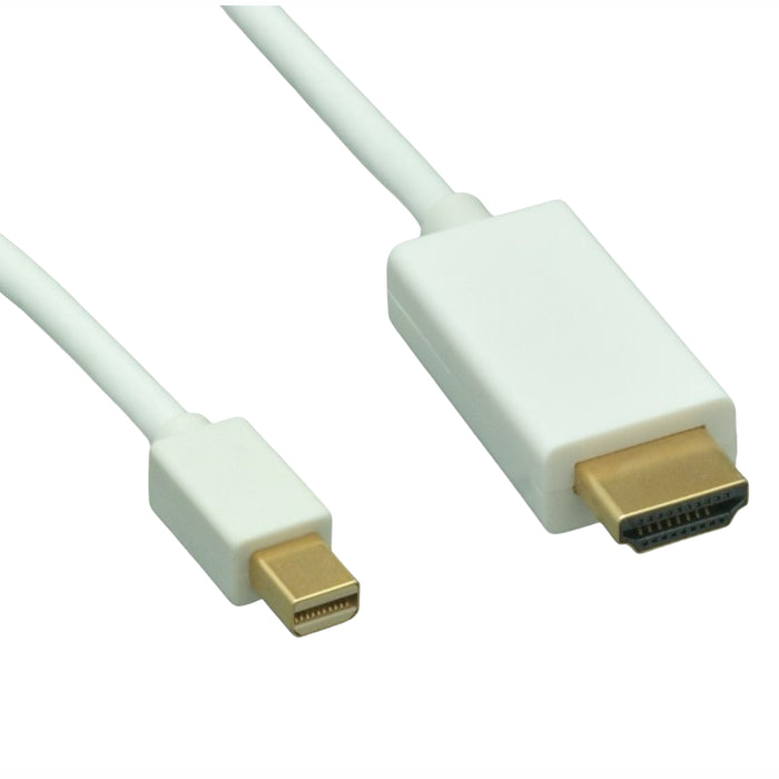 Mini DisplayPort Male to HDMI Male Cable, 3'