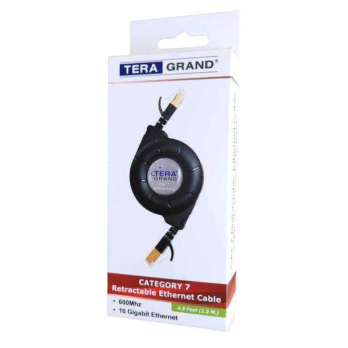 10 Ft Black - CAT7 Ethernet Cable - Tera Grand
