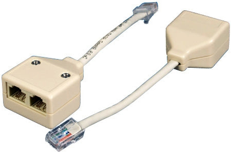 2 x RJ45 CAT5 6 Ethernet cable LAN Port 1 to 2 Socket Splitter Connector  Adapter