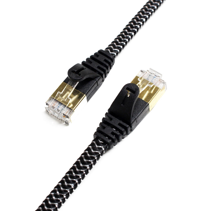 Cat7 Ethernet Cable 60 ft,Network Cable 10 Gigabit Shielded,High Speed Flat  Internet Computer Patch Cord Rj45 Connectors - Faster Than Cat6/Cat5 LAN