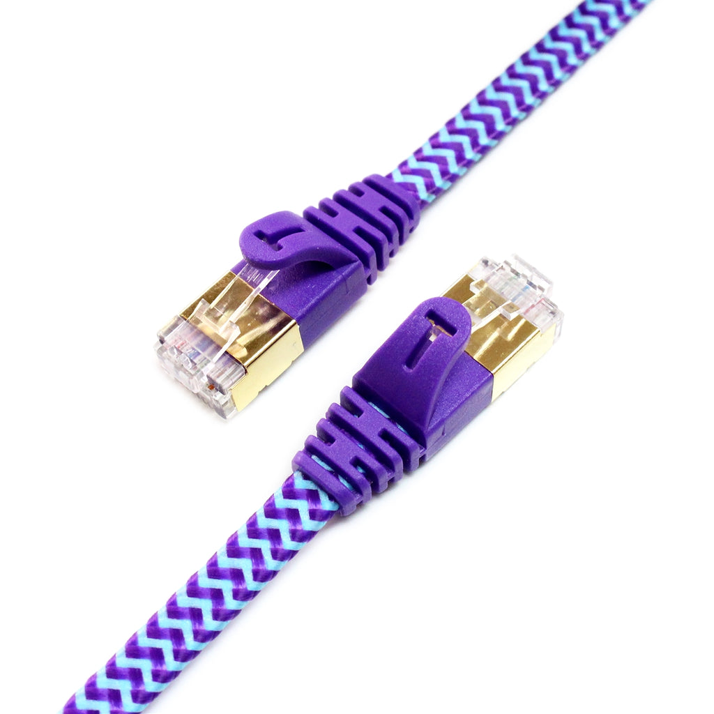  MORELECS Cat 7 Ethernet Cable 10 FT, Nylon Braided High Speed  Network LAN Patch Cord, Shielded RJ45 Flat Internet Cable in Wall, Indoor &  Outdoor for Modem/Router/PC : Electronics