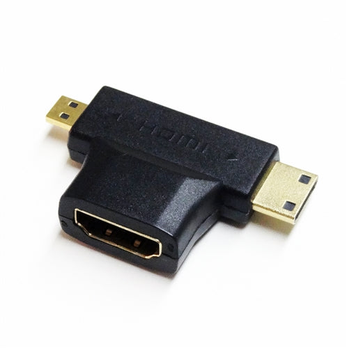 HDMI 2-in-1 T - HDMI Female to Mini HDMI Male and Micro HDMI M Grand